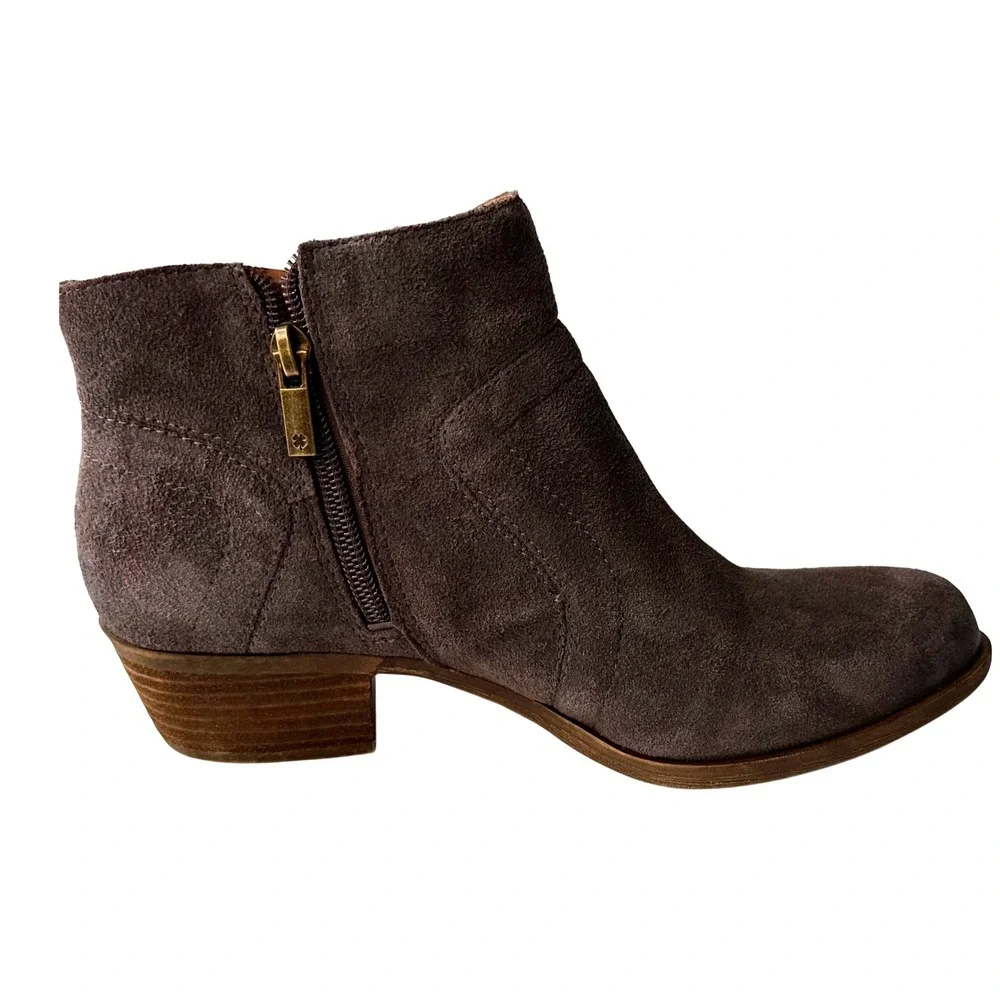 LUCKY BRAND Brolley Dark‎ Brown suede ankle booties women's boots size 7M
